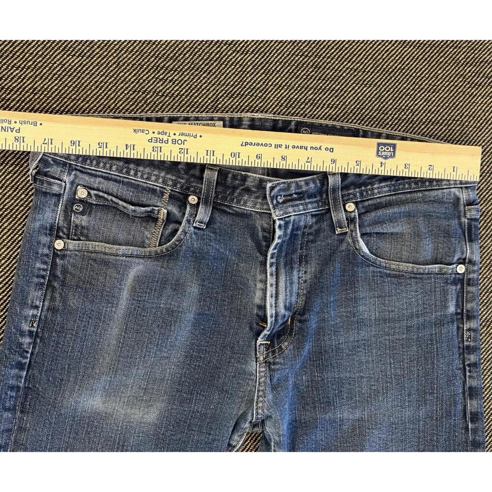 Adriano Goldschmied AG 34X34 The Matchbox Slim Straight Faded Blue Jeans - Picture 6 of 9